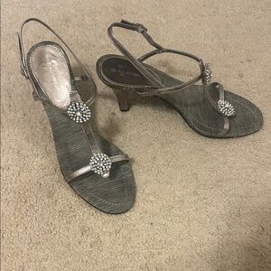 Bandolino Women's Metallic Strappy Heels